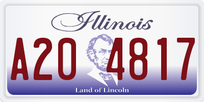 IL license plate A204817