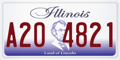 IL license plate A204821