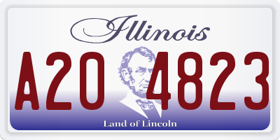 IL license plate A204823