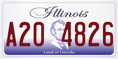 IL license plate A204826