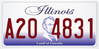 IL license plate A204831