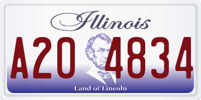 IL license plate A204834