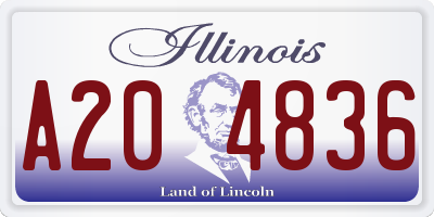 IL license plate A204836