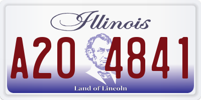 IL license plate A204841