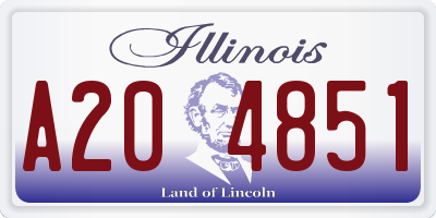 IL license plate A204851