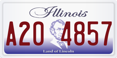 IL license plate A204857