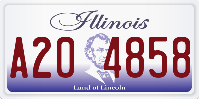 IL license plate A204858