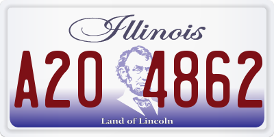 IL license plate A204862