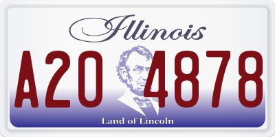 IL license plate A204878