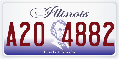 IL license plate A204882