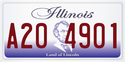 IL license plate A204901