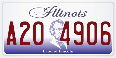 IL license plate A204906