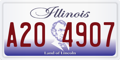 IL license plate A204907
