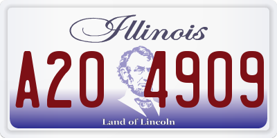 IL license plate A204909