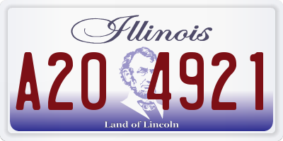 IL license plate A204921