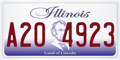 IL license plate A204923