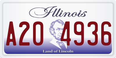 IL license plate A204936