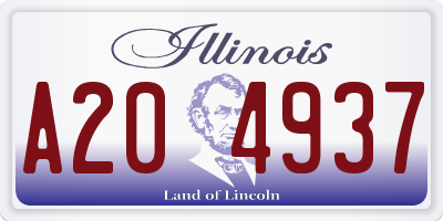 IL license plate A204937