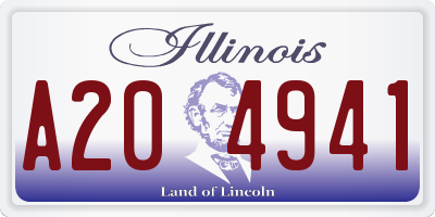 IL license plate A204941