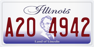 IL license plate A204942