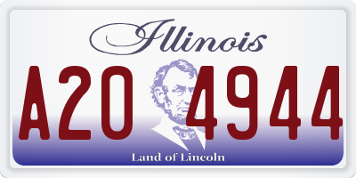 IL license plate A204944