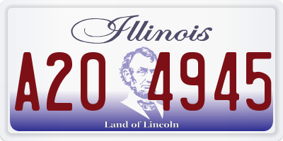 IL license plate A204945