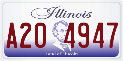 IL license plate A204947