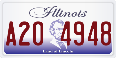 IL license plate A204948