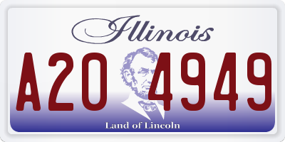 IL license plate A204949