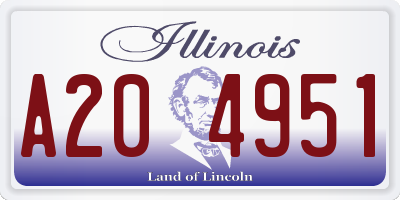 IL license plate A204951