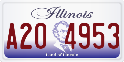 IL license plate A204953