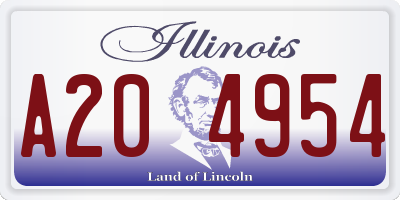 IL license plate A204954