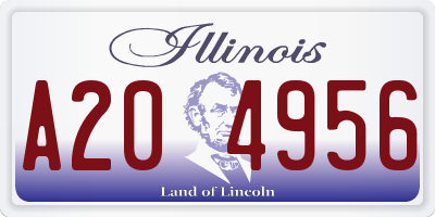 IL license plate A204956