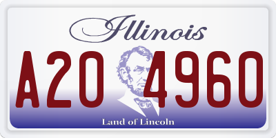 IL license plate A204960