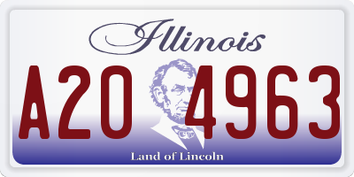 IL license plate A204963