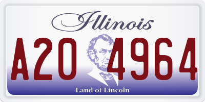 IL license plate A204964