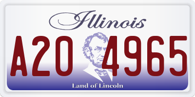 IL license plate A204965
