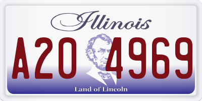 IL license plate A204969