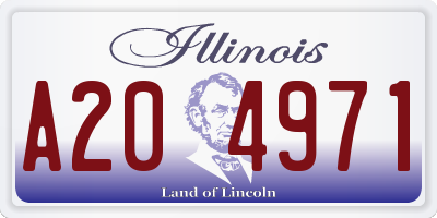 IL license plate A204971