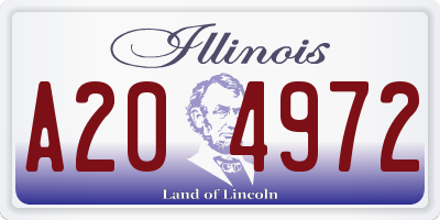 IL license plate A204972