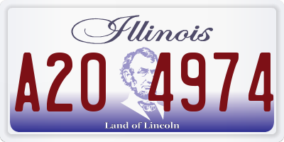 IL license plate A204974