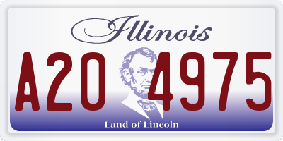 IL license plate A204975