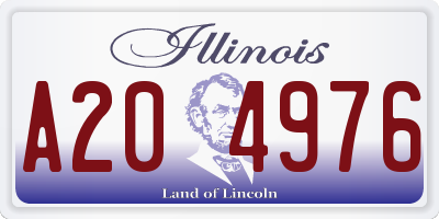 IL license plate A204976