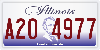 IL license plate A204977