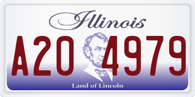 IL license plate A204979