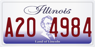 IL license plate A204984