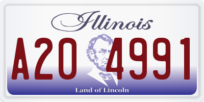 IL license plate A204991