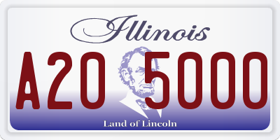 IL license plate A205000