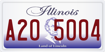 IL license plate A205004
