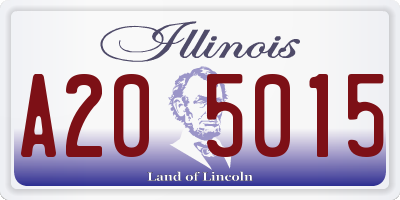 IL license plate A205015